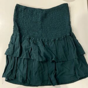 Wild Fable Green Mini Ruffle Skirt